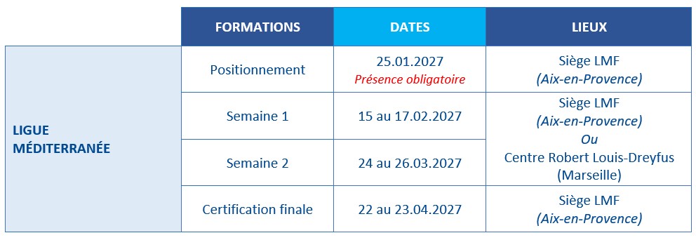 CRAV - calendrier
